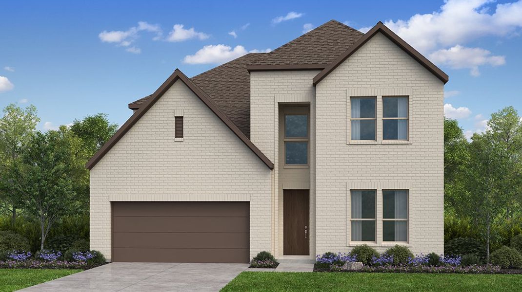 Representative exterior photo of a completed home built from the Rhone by Taylor Morrison in South Oak 50s, Oak Point, TX (Image 14).