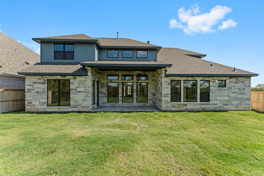 Rear yard ready for a family.