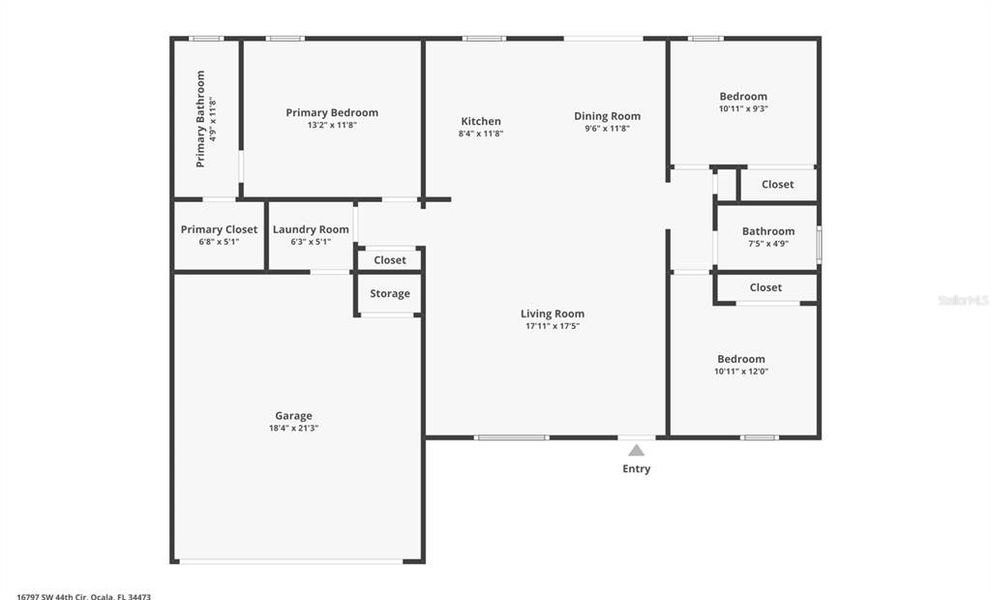 2D floor plan layout of this home in , Ocala, FL (Image 3).
