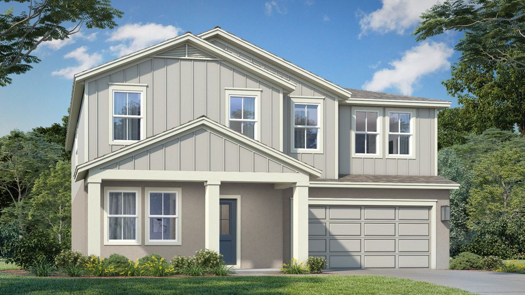 Representative exterior photo of a completed home built from the Maui by DRB Homes in Hamilton Bluff, Haines City, FL (Image 2). Representative exterior photo of a completed home built from the Maui by DRB Homes in Hamilton Bluff, Haines City, FL (Image 2).