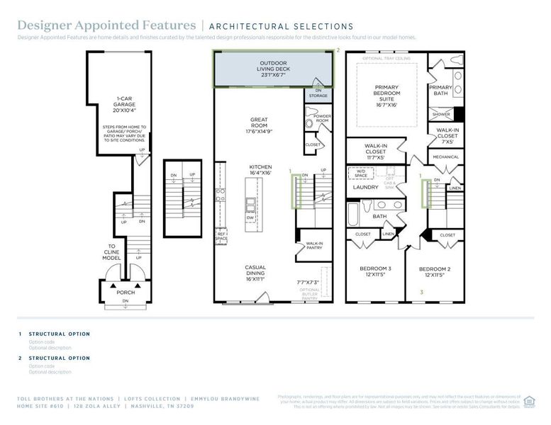2D floor plan layout of this home in The Nations, Nashville, TN (Image 7).
