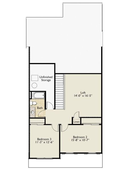 2D floor plan layout of this home in Reidville Town Center, Reidville, SC (Image 3).