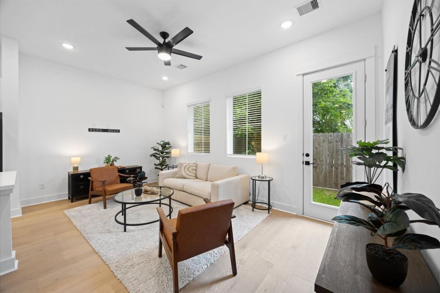 Spacious open concept living/dining/kitchen area on the first floor!