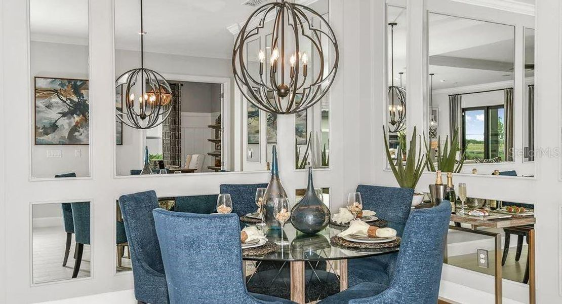 Furnished interior view inside a new home in Esplanade at Wiregrass Ranch, Wesley Chapel (Image 5).