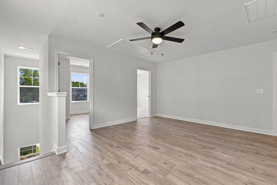 Flexible Upstairs Bonus Room in the Charleston Townhome