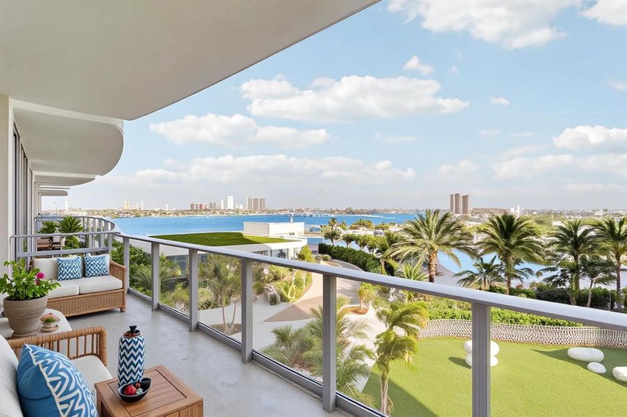 Balcony and View - Staged Balcony and View - Staged