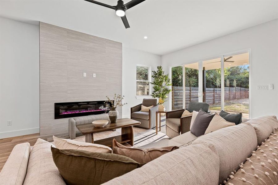 Furnished interior view inside a new home in , Dallas (Image 33).