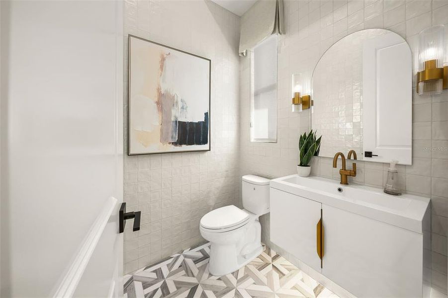 Furnished interior view inside a new home in Wild Blue at Waterside, Sarasota (Image 61).