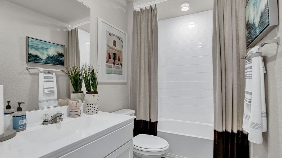 Furnished interior view inside a new home in Navarro Fields, Seguin (Image 6). Furnished interior view inside a new home in Navarro Fields, Seguin (Image 6).