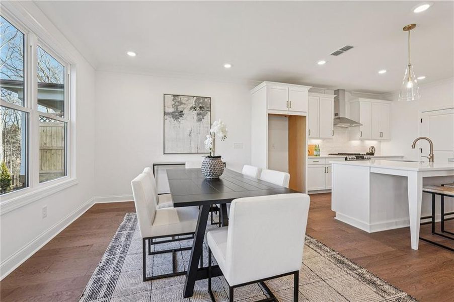 Furnished interior view inside a new home in Millcroft Townhomes, Buford (Image 14). Furnished interior view inside a new home in Millcroft Townhomes, Buford (Image 14).
