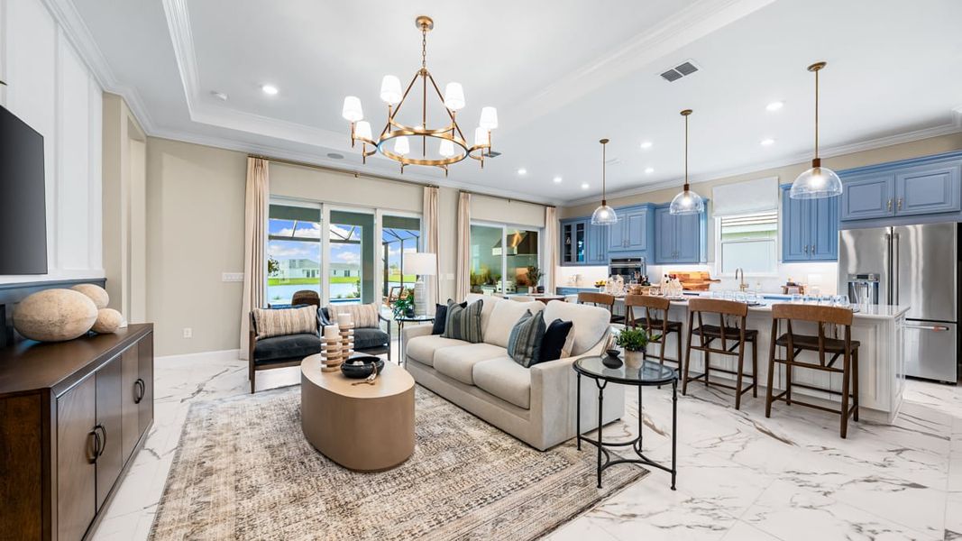 Furnished interior view inside a new home in Coasterra Community Group Page, Palmetto (Image 5).