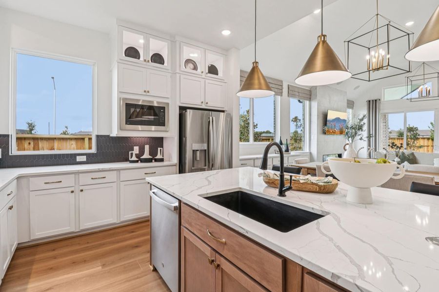 Representative furnished interior of a home built from the Lauren by Chesmar Homes in Grange, Katy (Image 7).