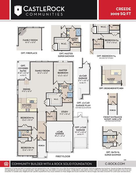 2D floor plan layout of this home in Martha's Vineyard, Alvin, TX (Image 2).