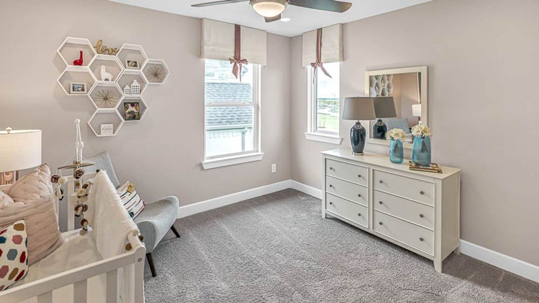 Representative furnished interior of a home built from the Camelia by Taylor Morrison in Trillium 50s, Richmond (Image 28).