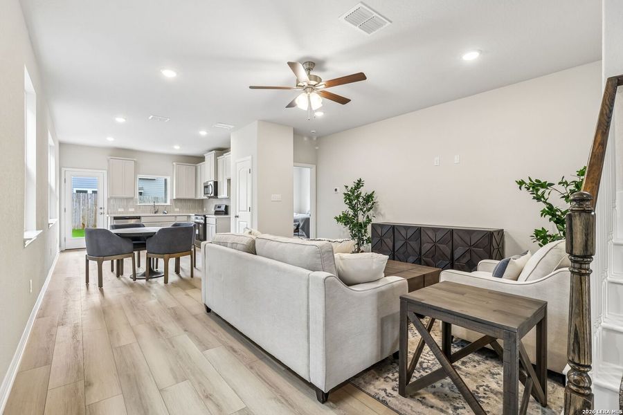 Furnished interior view inside a new home in Casinas at Gruene, New Braunfels (Image 14).