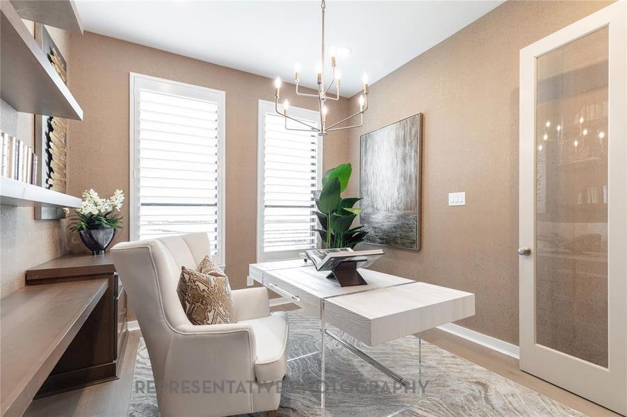 Furnished interior view inside a new home in Star Trail, Prosper (Image 7).