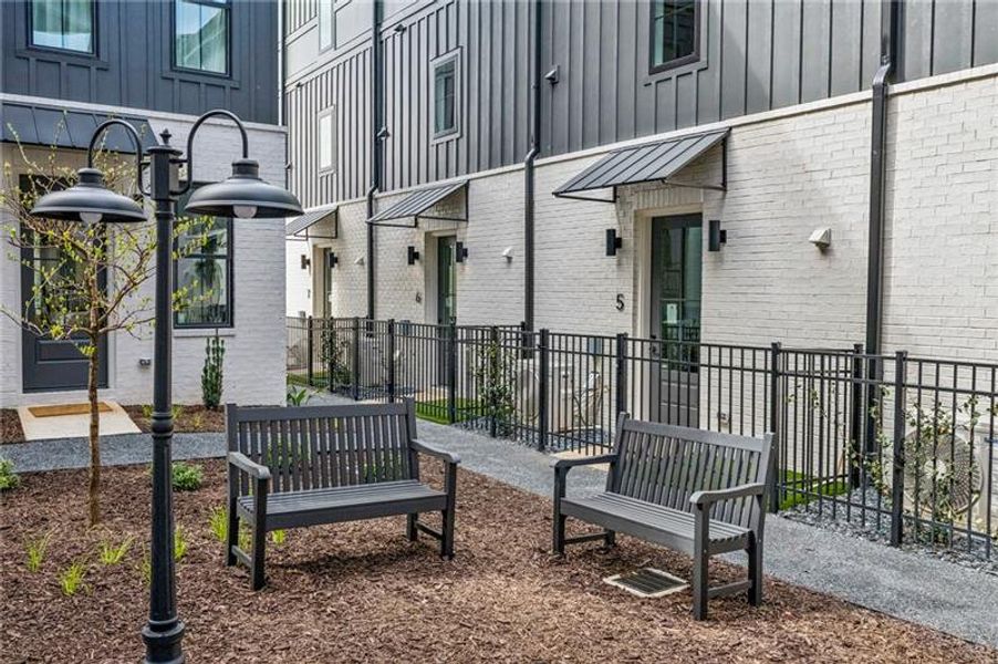Exterior details and patio area of a home in , Atlanta (Image 32).