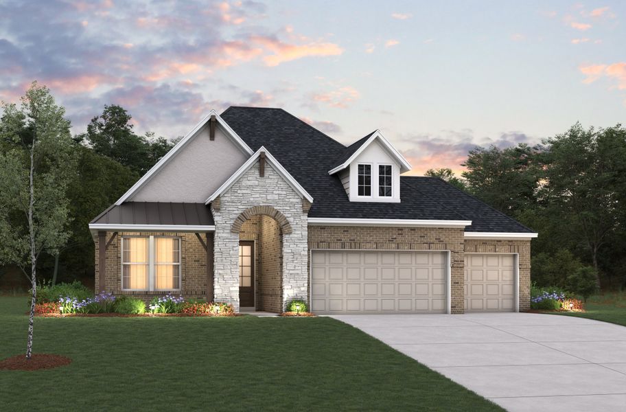 Representative exterior photo of a completed home built from the Crockett by Beazer Homes in Arabella on the Prairie, Richmond, TX (Image 17).