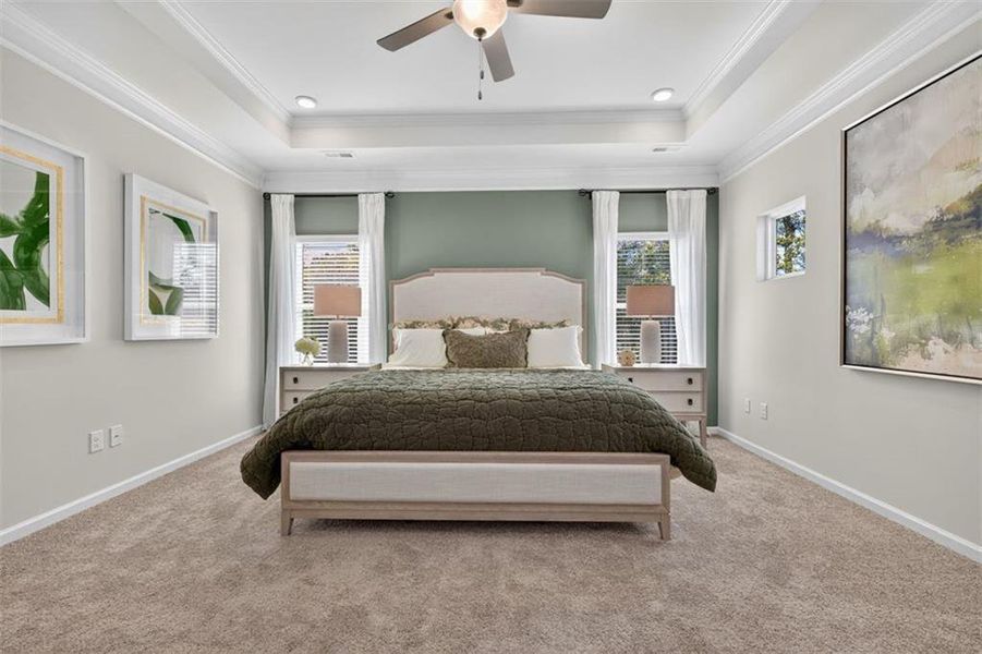 Furnished interior view inside a new home in Townes At The Stiles, Cartersville (Image 16). Furnished interior view inside a new home in Townes At The Stiles, Cartersville (Image 16).