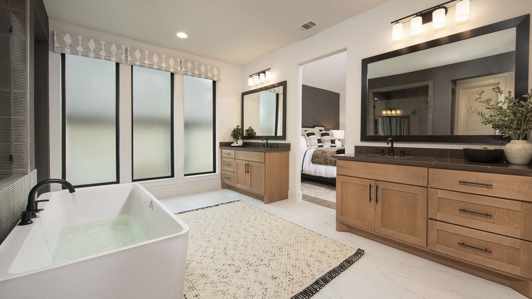 Representative furnished interior of a home built from the 3568W by Perry Homes in Alsatian Oaks, Castroville (Image 11).