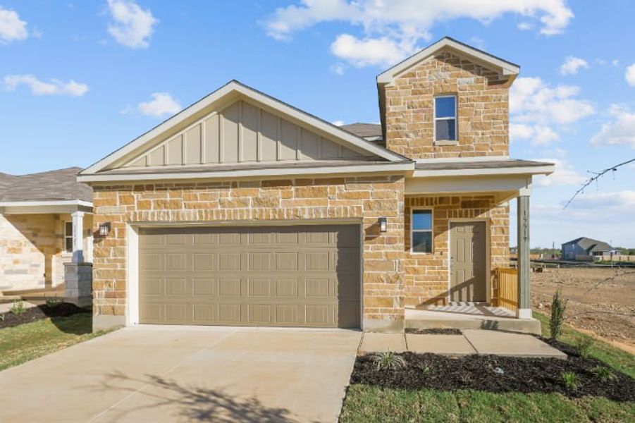 Representative exterior photo of a completed home built from the Riley - 2511 by Century Communities in Summerlin, San Antonio, TX (Image 18).