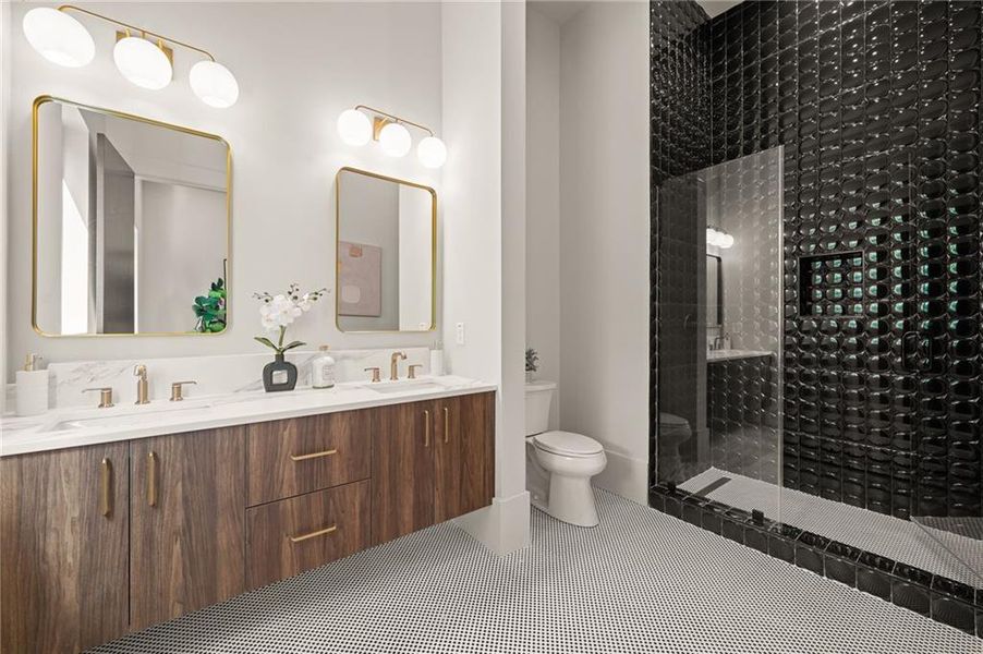 Furnished interior view inside a new home in , Atlanta (Image 34).