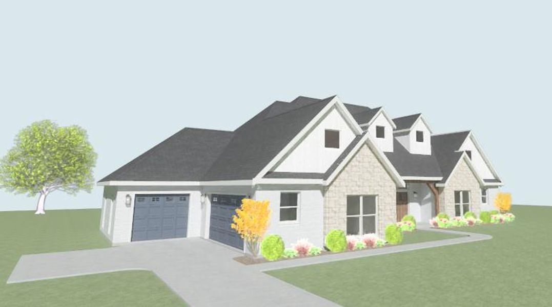 Exterior rendering of this home design in , Lone Oak, TX (Image 9).