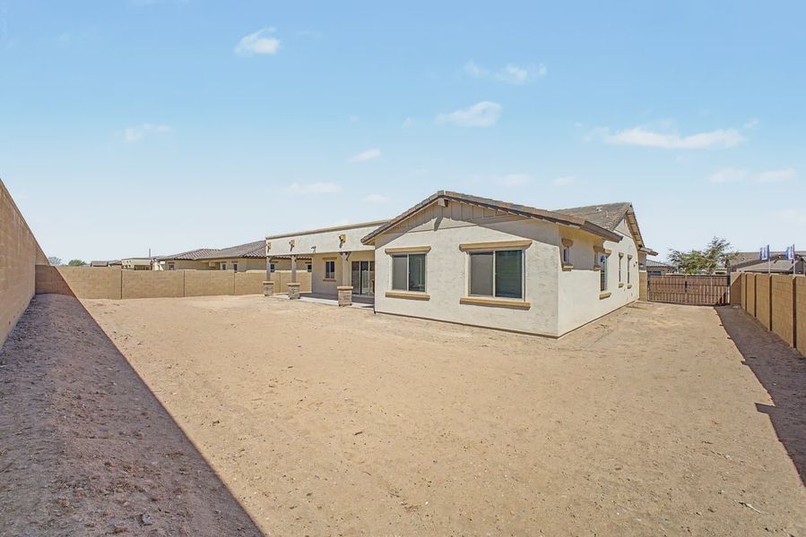 Exterior details and patio area of a home in Bellero Estates, Queen Creek (Image 29).