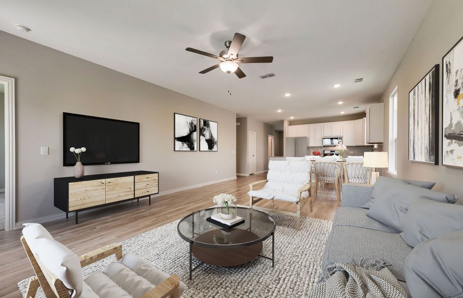 Representative furnished interior of a home built from the Burnet by Pulte Homes in Kings Way, Denton (Image 7).