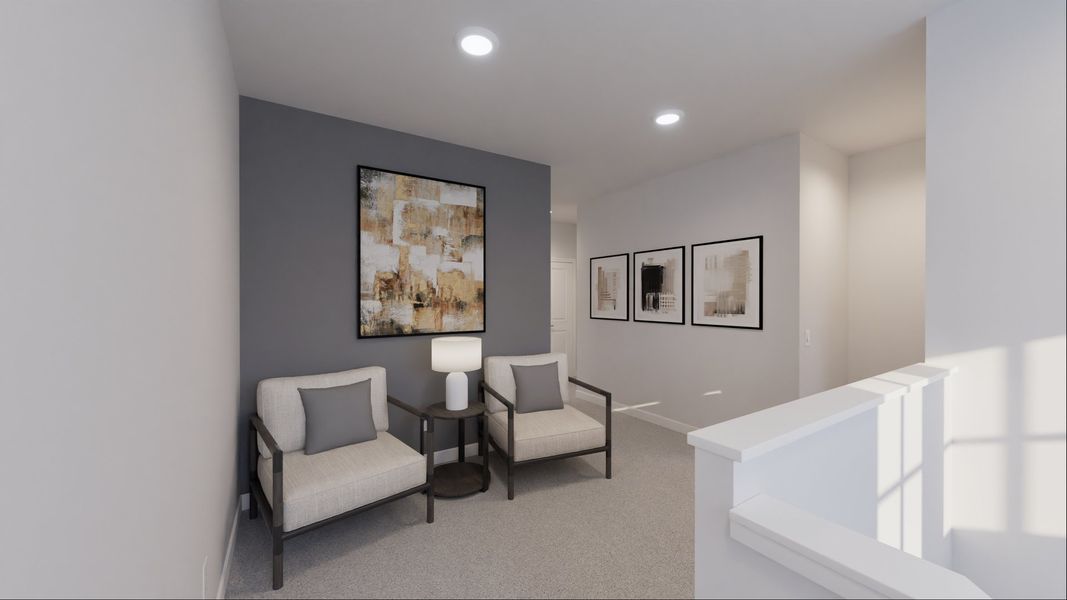 Representative furnished interior of a home built from the Nichole by Risewell Homes in The Porch at Du Pre, Buda (Image 5).