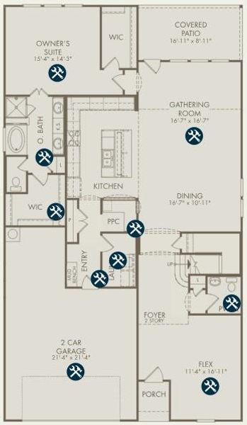 2D floor plan layout of this home in Lago Mar, Texas City, TX (Image 2). 2D floor plan layout of this home in Lago Mar, Texas City, TX (Image 2).