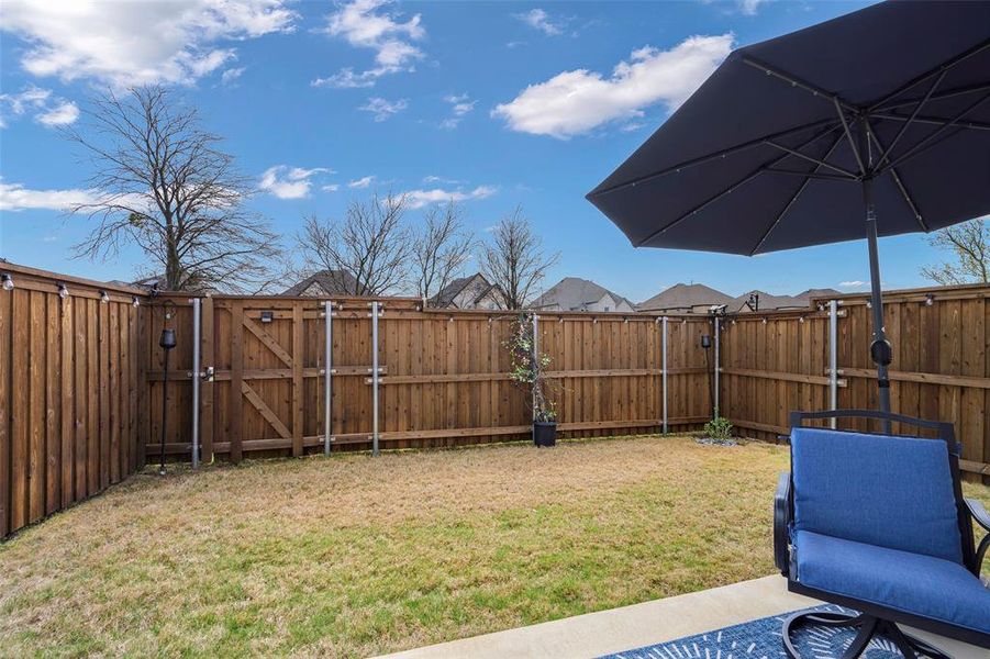 Exterior details and patio area of a home in Celina Hills, Celina (Image 24).