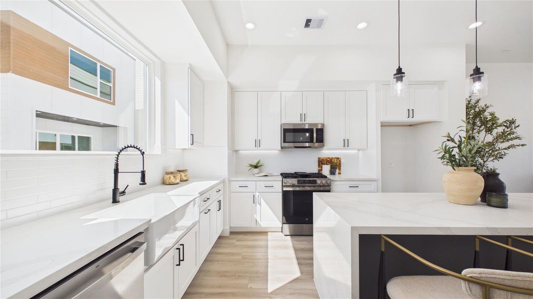 Furnished interior view inside a new home in , Houston (Image 8).