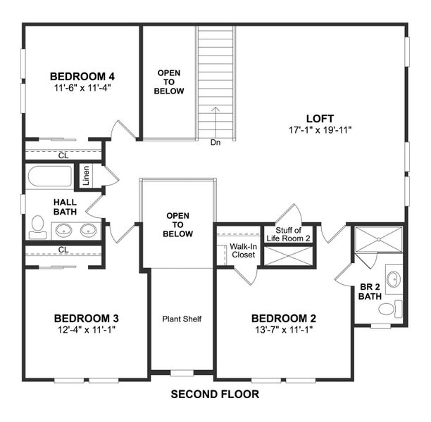 2D floor plan layout for the Tuscaloosa by K. Hovnanian® Homes in North Sky, Celina, TX (Image 5). 2D floor plan layout for the Tuscaloosa by K. Hovnanian® Homes in North Sky, Celina, TX (Image 5).