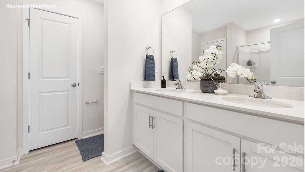 Furnished interior view inside a new home in The Townes at Troutman, Troutman (Image 11).