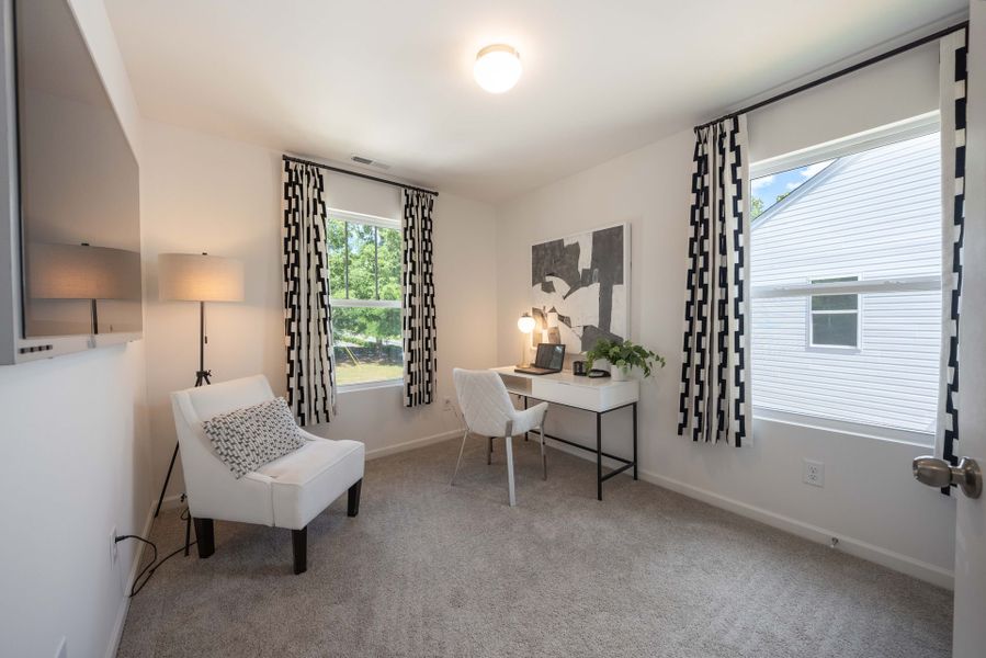 Furnished interior view inside a new home in Dukes Ridge, Charlotte (Image 8).