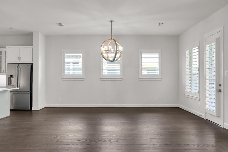Spacious, unfurnished interior of a new home in The Meadows at Imperial Oaks, Conroe (Image 24). Spacious, unfurnished interior of a new home in The Meadows at Imperial Oaks, Conroe (Image 24).