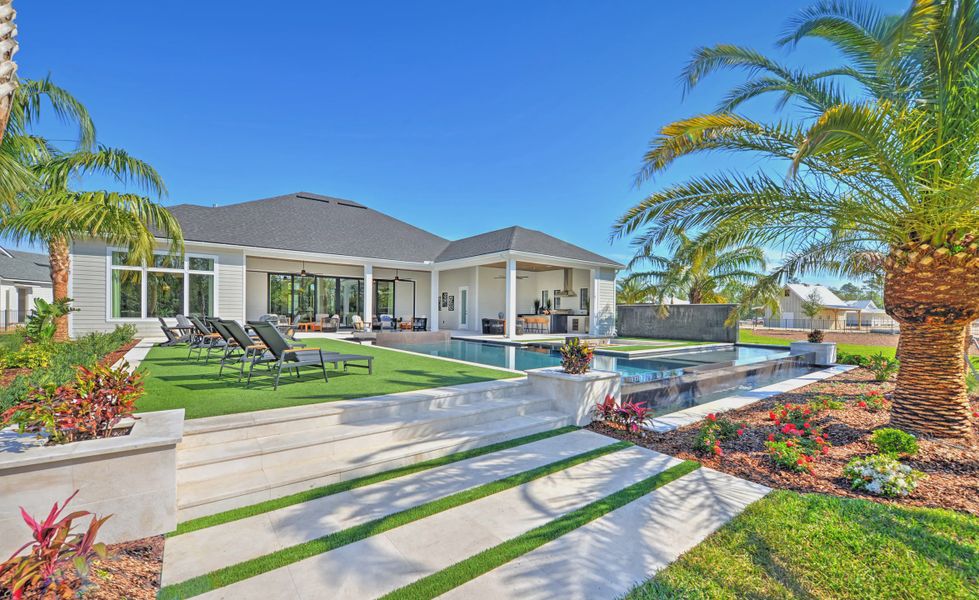 Exterior details and patio area of a home in Courtney Grove, St. Augustine (Image 4). Exterior details and patio area of a home in Courtney Grove, St. Augustine (Image 4).
