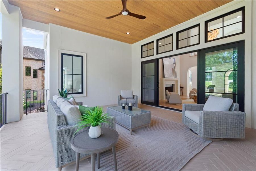 Exterior details and patio area of a home in , Alpharetta (Image 31).