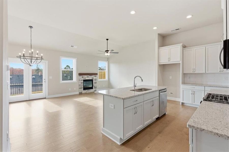Furnished interior view inside a new home in Lakeside at Great Sky, Canton (Image 5).