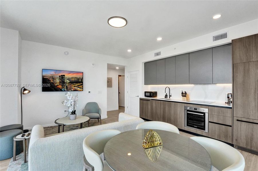 Furnished interior view inside a new home in , Miami (Image 13). Furnished interior view inside a new home in , Miami (Image 13).