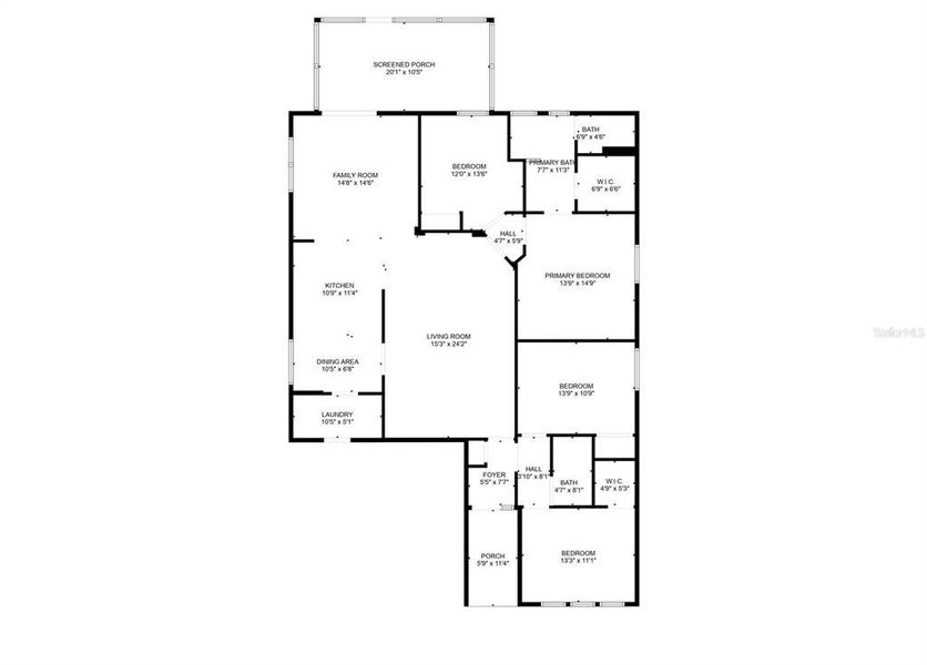 2D floor plan layout of this home in , Ocala, FL (Image 1).
