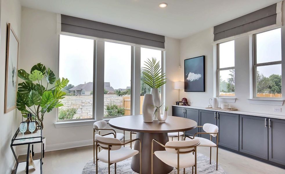 Dining room with healthy amount of natural light