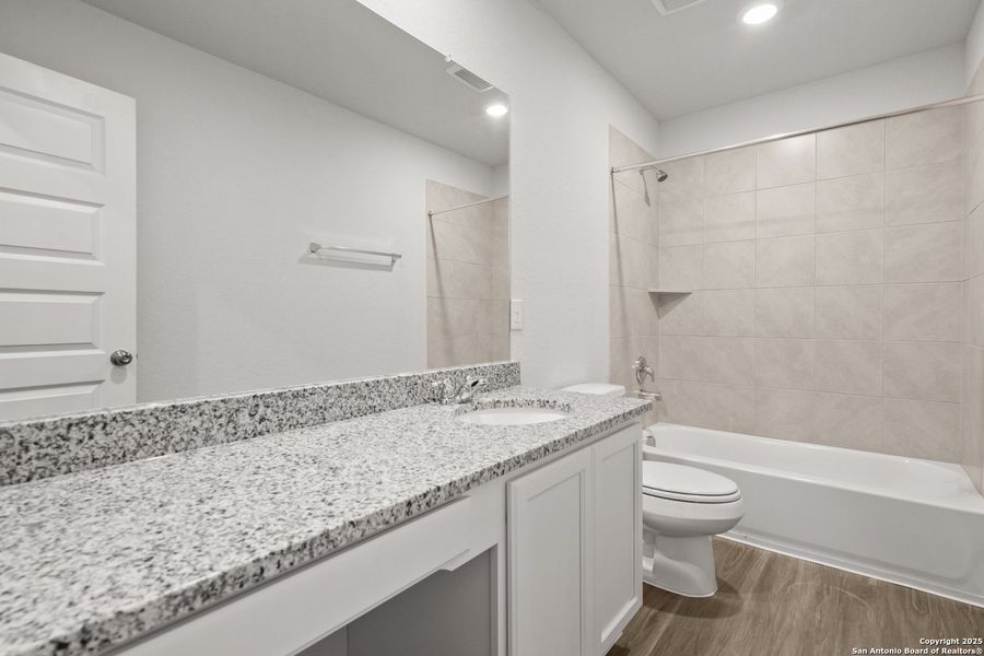 Furnished interior view inside a new home in Timber Creek, San Antonio (Image 9). Furnished interior view inside a new home in Timber Creek, San Antonio (Image 9).