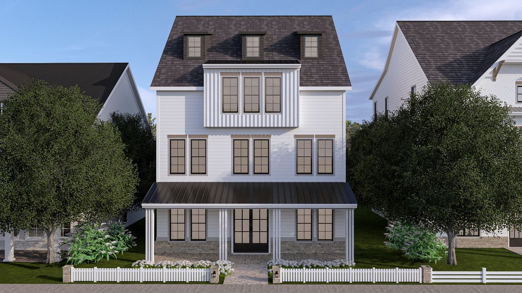 Representative exterior photo of a completed home built from the Rosewood by Arkan Homes in Echo at Crabapple, Alpharetta, GA (Image 2).