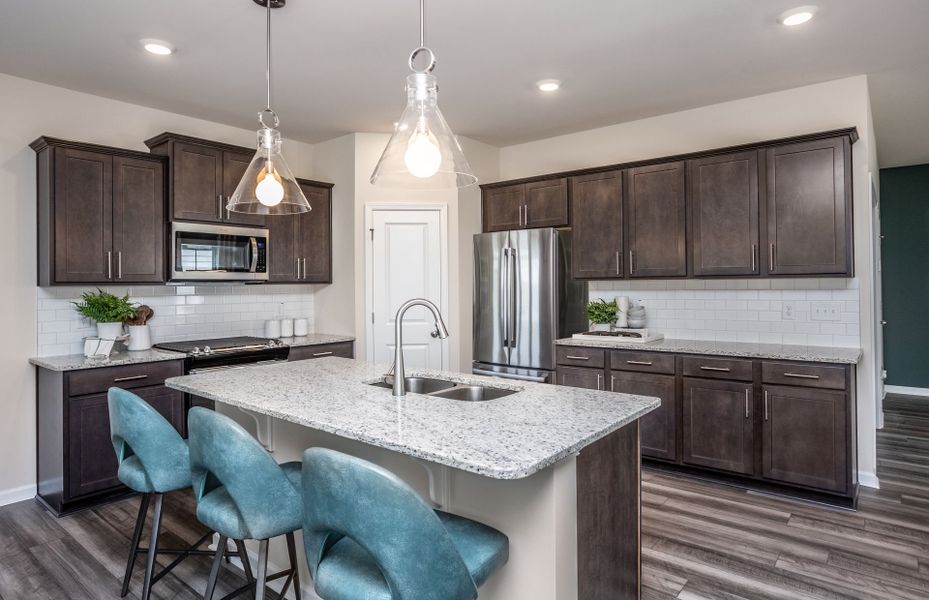 Furnished interior view inside a new home in Exchange at 401, Raleigh (Image 23).