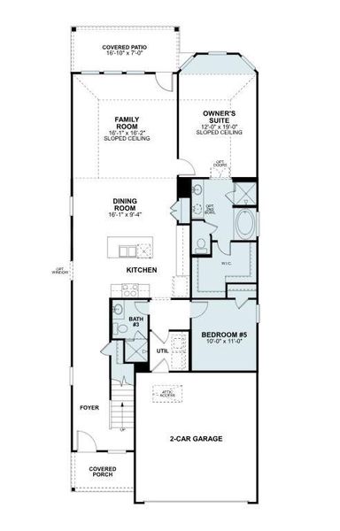 2D floor plan layout of this home in Sorella, Tomball, TX (Image 4).
