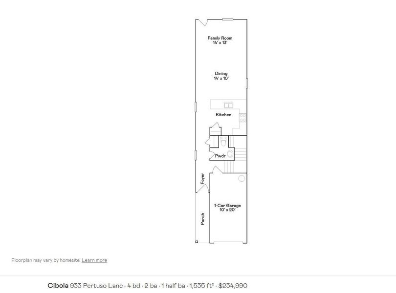 2D floor plan layout of this home in Sila, Huffman, TX (Image 3).