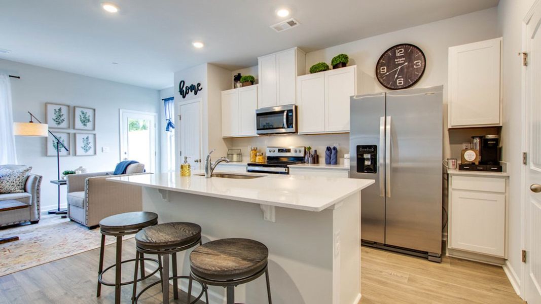 Furnished interior view inside a new home in River Landing Townhomes, Murfreesboro (Image 10). Furnished interior view inside a new home in River Landing Townhomes, Murfreesboro (Image 10).