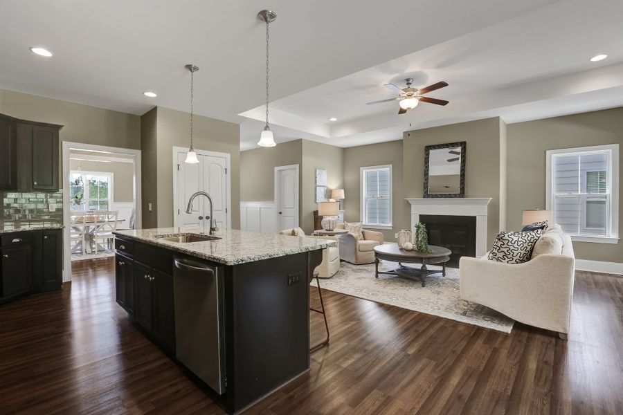 Representative furnished interior of a home built from the Sinclair by Bill Clark Homes in Osprey Landing, Southport (Image 9).